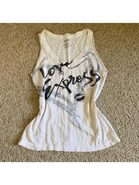 Express white cotton tank top